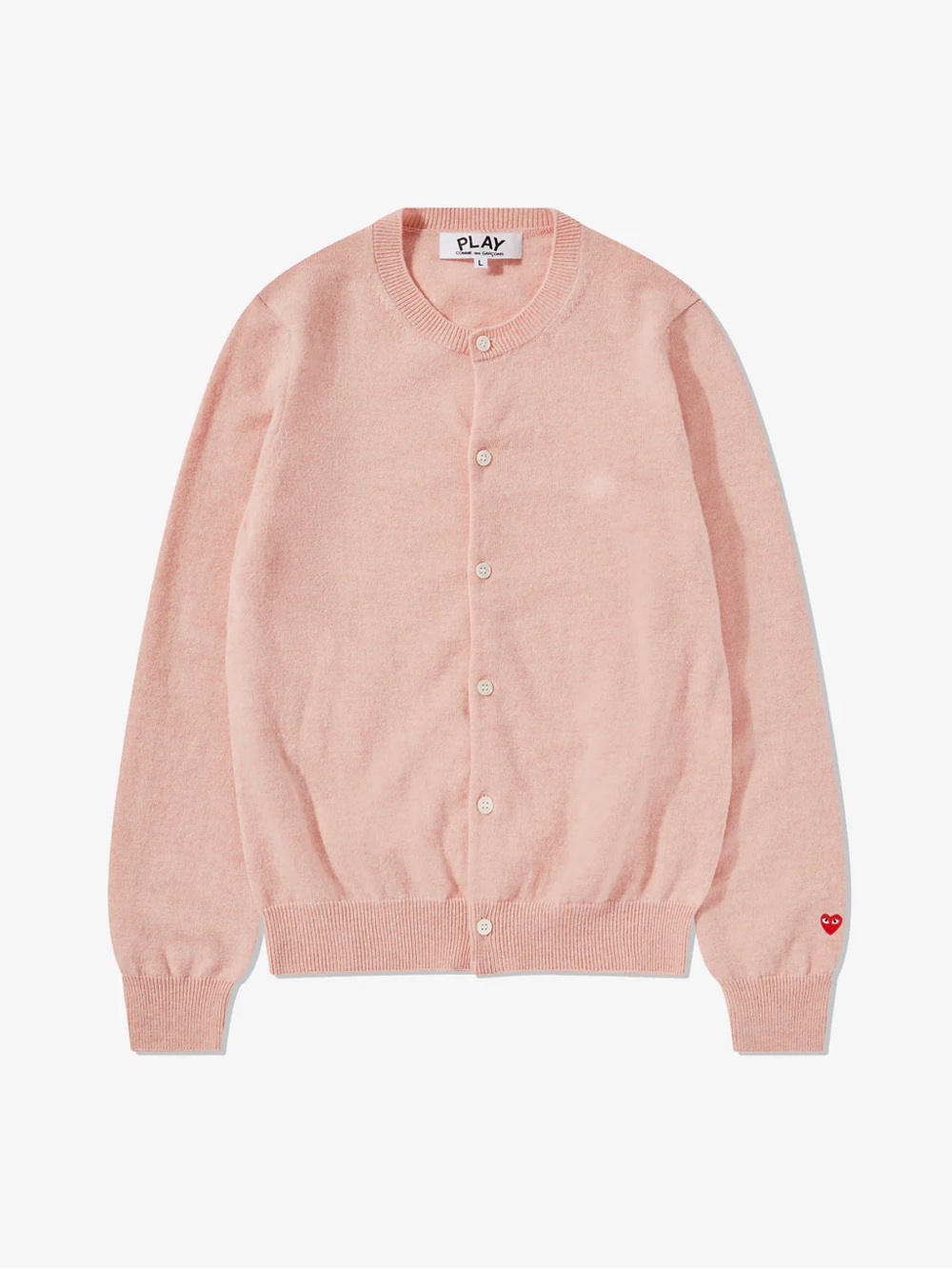 Comme des Garçons Pink Crewneck Cardigan (size XS)